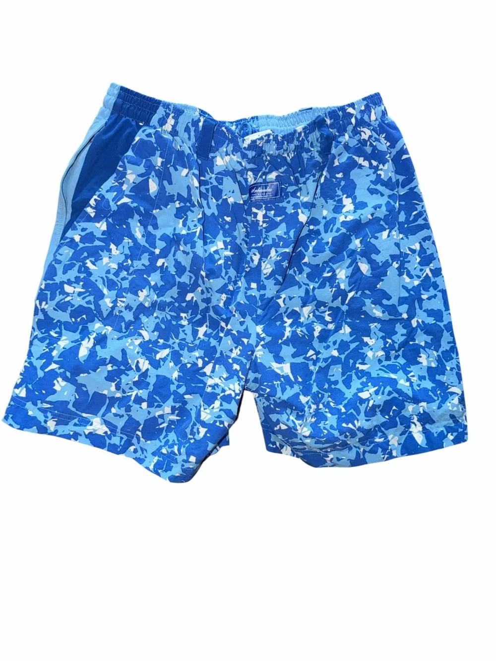 Nike Ambassador’s Club Men’s Light Blue & Royal Blue Camo Athletic Shorts size S
